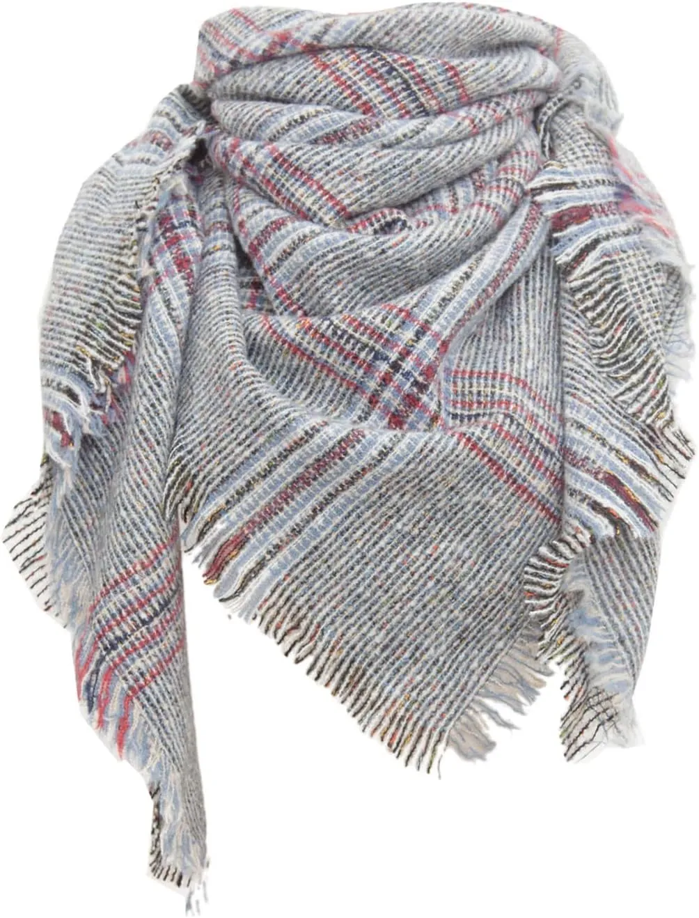 Women's Plaid Blanket Winter Scarf Warm Cozy Tartan Wrap Oversized Shawl Fall Winter Scarves for Women